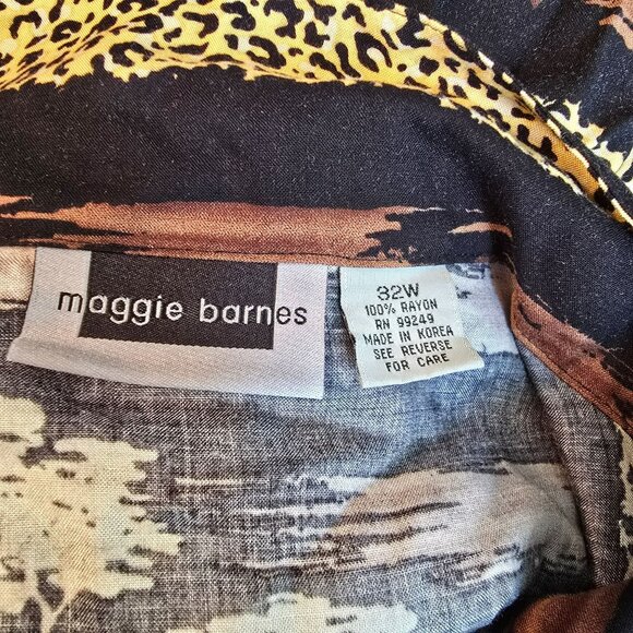Vintage Safari Animal Print Button-Up Shirt Size 32 Maggie Barnes JJ4071 - Picture 8 of 8